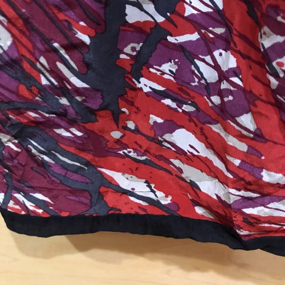 BCBG Maxazria skirt printed silk skirt pockets - Picture 4 of 6